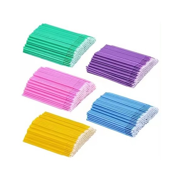 400 PCS/Pack Multi-color Dental Disposable Micro Applicator Brush Bendable for Dental Clinic(Head Diameter: 2.5mm/2.0mm/1.5 mm)
